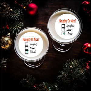 Naughty or Nice? Christmas Drinks Toppers 2" / 5 cm (Pack of 12)