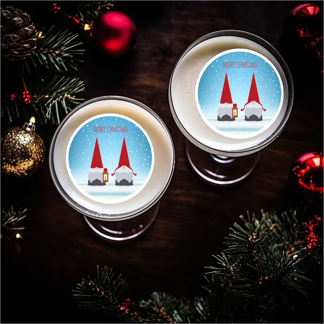 Nordic Gnome Christmas Drinks Toppers 2" / 5 cm (Pack of 12)