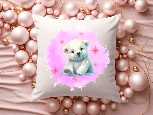 Polar Bear Pink Background Digital Download