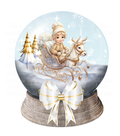 Winter Wonderland In Snow Globe Digital Download