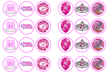 Load image into Gallery viewer, 21st Birthday Pink Collection 1.3&quot; discs