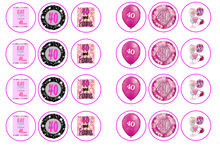 Load image into Gallery viewer, 40th Birthday Pink Collection 1.3&quot; discs
