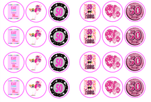 Load image into Gallery viewer, 50th Birthday Pink Collection 1.3&quot; discs