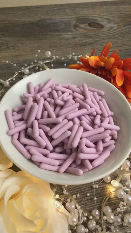 Lilac Matt Macaroni Rods (20mm) Sprinkles