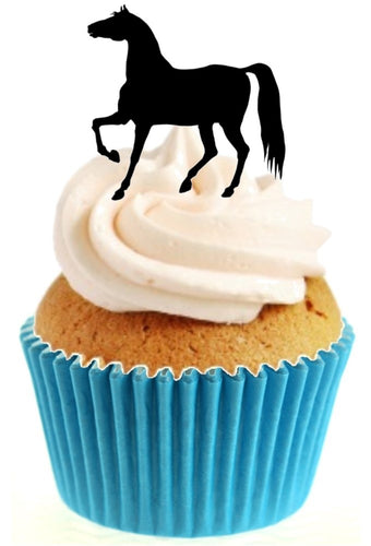Horse Silhouette Stand Up Cake Toppers (12 pack)