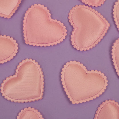 Pink fabric hearts