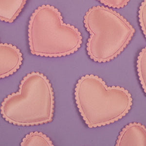 Pink fabric hearts