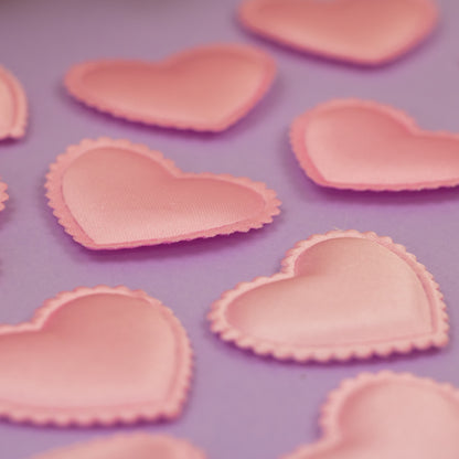 Pink fabric hearts