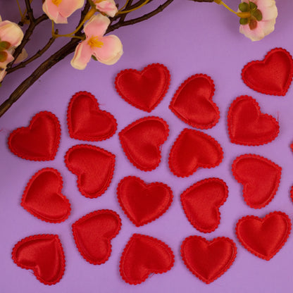 Red fabric hearts