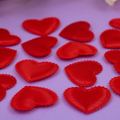 Red fabric hearts