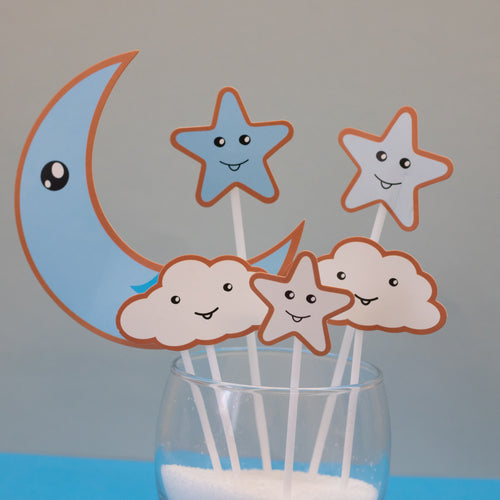 Bedtime Baby Cake Toppers (blue)