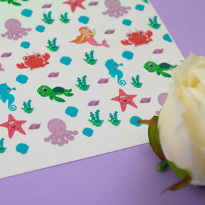 Under The Sea Scene A4 Tiled Icing Sheet
