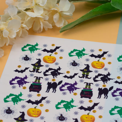 Spooky Halloween Scene A4 Tiled Icing Sheet