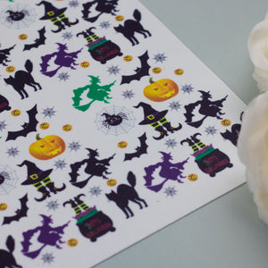 Spooky Halloween Scene A4 Tiled Icing Sheet