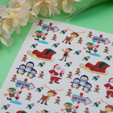 Load image into Gallery viewer, Festive North Pole Scene A4 Tiled Icing Sheet
