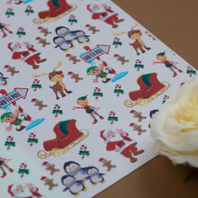 Load image into Gallery viewer, Festive North Pole Scene A4 Tiled Icing Sheet