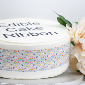 Edible Cake Decoration Ribbon Frosting Sheet - Burgundy