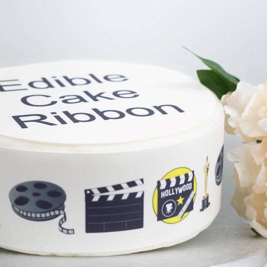 Hollywood Movie Star Edible Icing Cake Ribbon