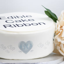 Load image into Gallery viewer, DIAMOND WEDDING ANNIVERSARY EDIBLE ICING CAKE RIBBON / SIDE STRIPS   Use instead of traditional ribbon to decorate the sides of your cakes