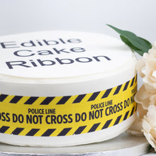 Load image into Gallery viewer, Police Line Do Not Cross Edible Icing Cake Ribbon / Side Strips