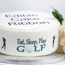 Load image into Gallery viewer, GOLF THEMED EDIBLE ICING CAKE RIBBON / SIDE STRIPS   Use instead of traditional ribbon to decorate the sides of your cakes  Edible fondant icing, perfect for that special occasion