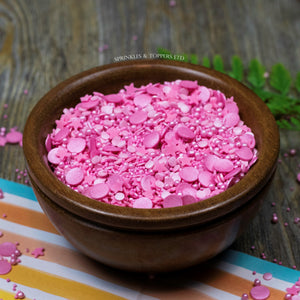 Pretty In Pink Sprinkles Mix Cupcake / Cake Decorations Sprinkles