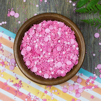 Pretty In Pink Sprinkles Mix Cupcake / Cake Decorations Sprinkles