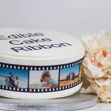 Load image into Gallery viewer, Personalised Photo Film Strip Edible Icing Cake Ribbon / Side Strips