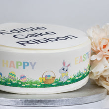 Load image into Gallery viewer, Use instead of traditional ribbon to decorate the sides of your cakes   Edible fondant icing, perfect for that special occasion  Easy to decorate a homemade or shop bought cake - simply peel and apply to the side of your cake