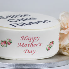 Load image into Gallery viewer, Use instead of traditional ribbon to decorate the sides of your cakes  Edible fondant icing, perfect for that special occasion  Easy to decorate a homemade or shop bought cake - simply peel and apply to the side of your cake