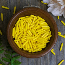 Load image into Gallery viewer, Yellow Polished Macaroni Rods (20mm) Sprinkles
