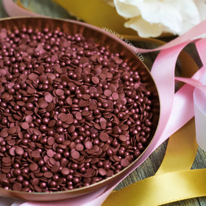 Burgundy Confetti & Pearls Sprinkles Mix