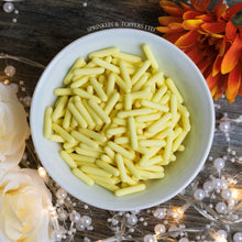 Load image into Gallery viewer, Yellow Matt Macaroni Rods (20mm) Sprinkles
