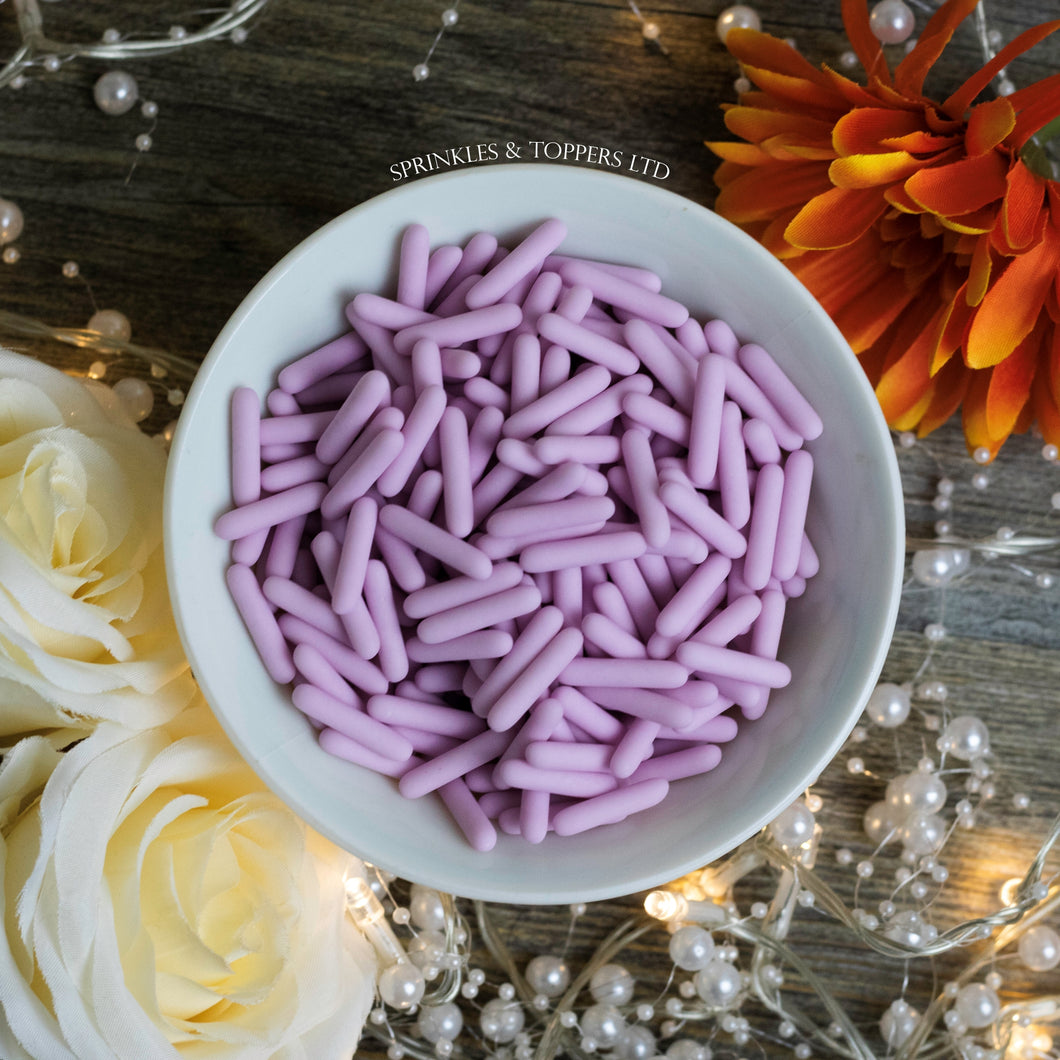 Lilac Matt Macaroni Rods (20mm) Sprinkles