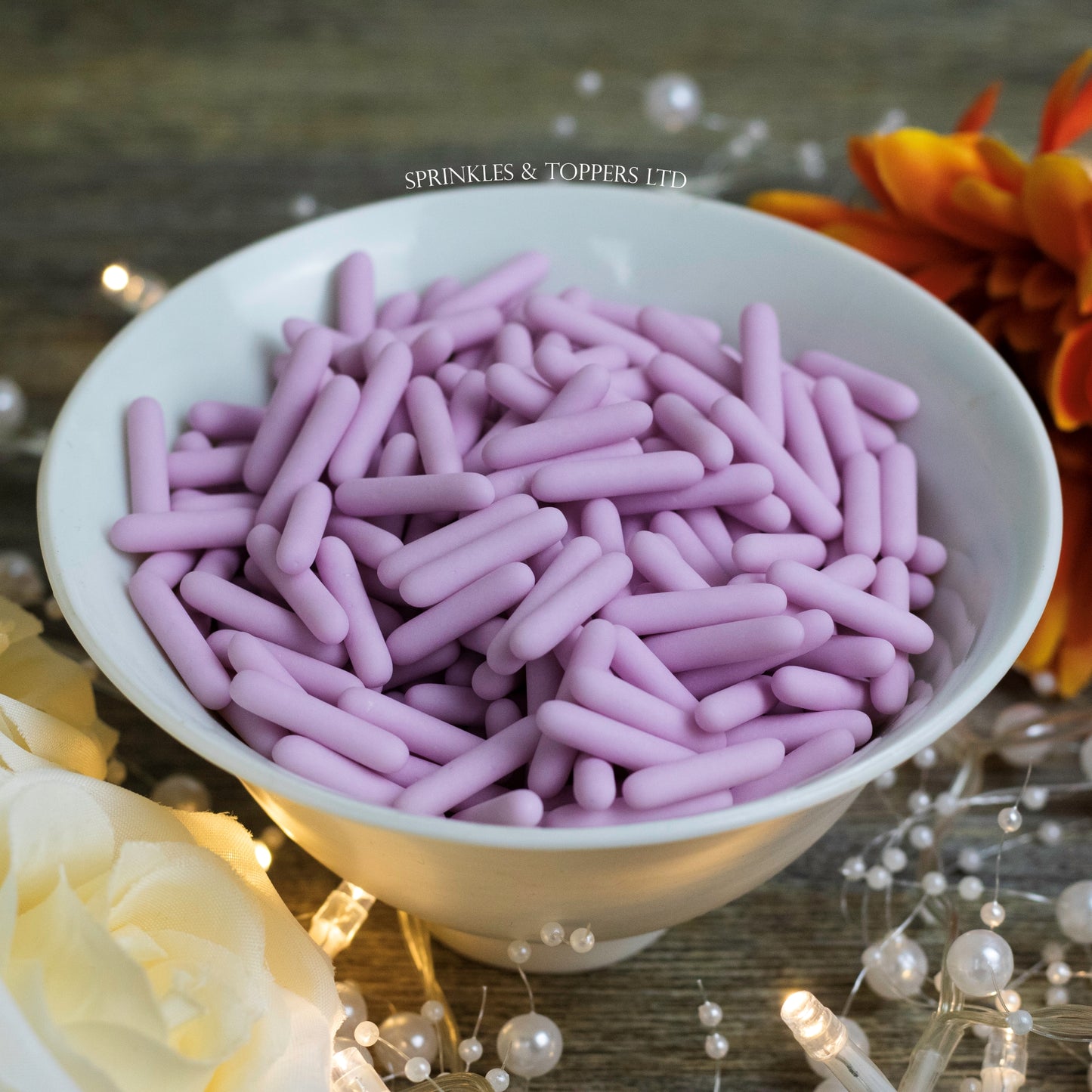 Lilac Matt Macaroni Rods (20mm) Sprinkles