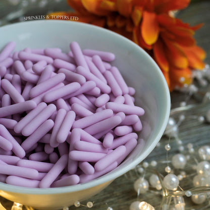 Lilac Matt Macaroni Rods (20mm) Sprinkles