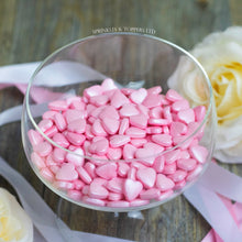 Load image into Gallery viewer, Pink Tablet Hearts Sprinkles Cupcake / Cake Decorations
