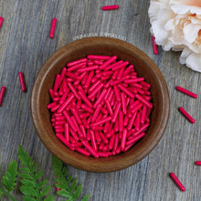 Load image into Gallery viewer, Bright Pink Polished Edible Macaroni Rods