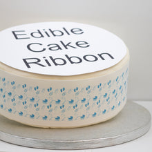 Load image into Gallery viewer, Baby Shower / Gender Reveal Blue Edible Icing Cake Ribbon / Side Strips
