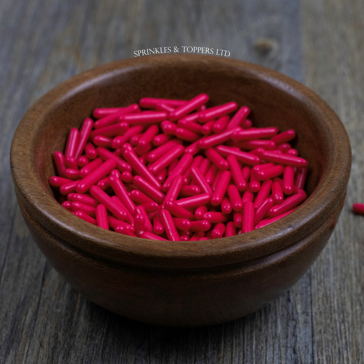 Bright Pink Polished Macaroni Rods (20mm) Sprinkles