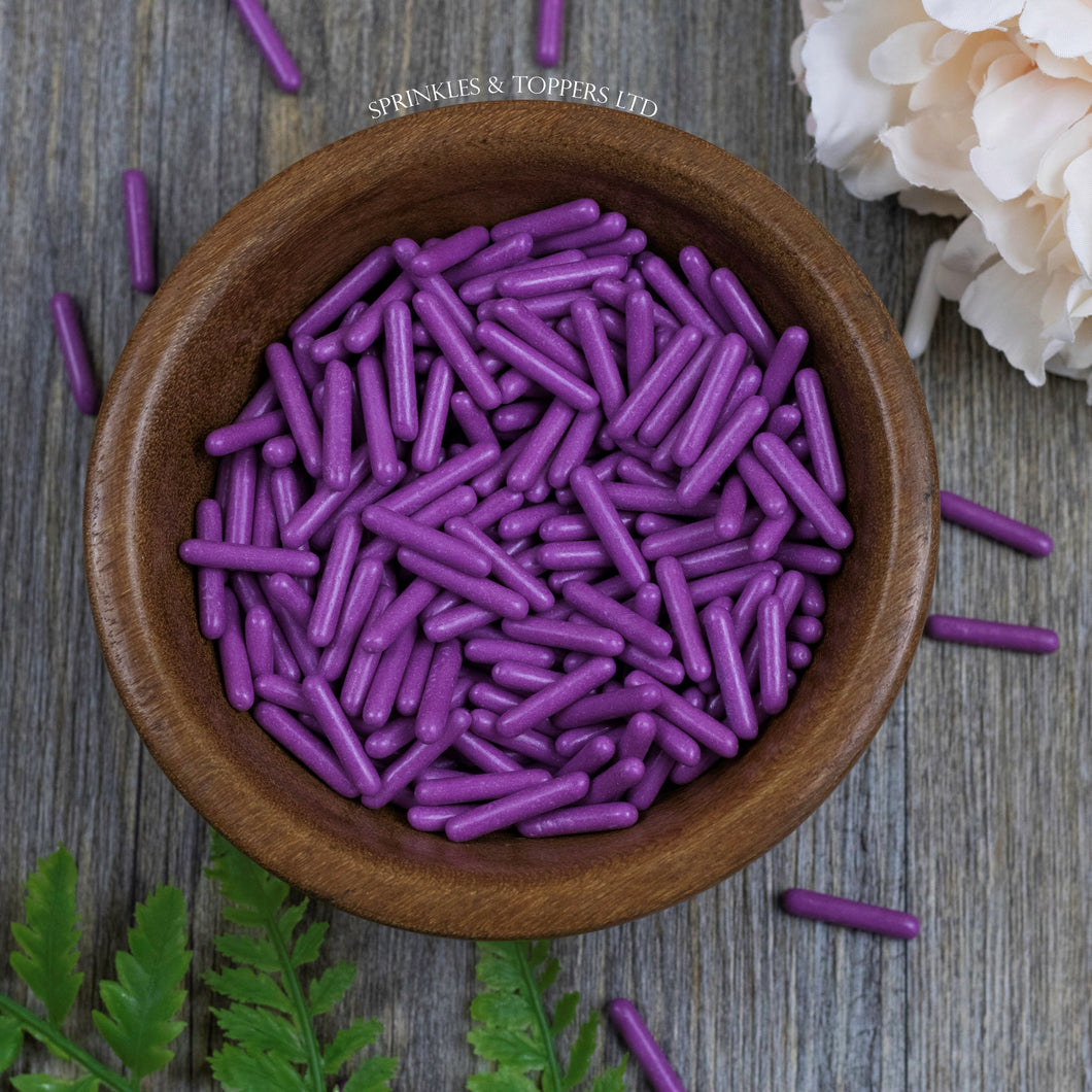 Purple Polished Edible Macaroni Rods