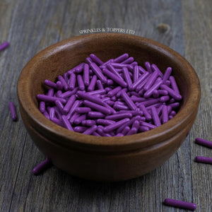 Purple Polished Macaroni Rods (20mm) Sprinkles
