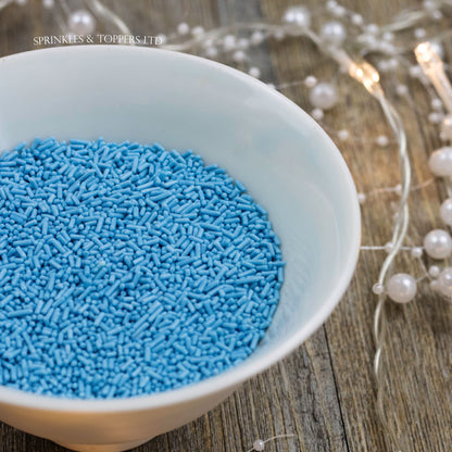 Can be baked and also perfect to top any cupcake or to decorate a larger cake, ice creams, smoothies, cookies and more  Lovely blue matt strands