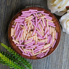 Load image into Gallery viewer, Pink &amp; Peach Matt Macaroni Rods (20mm) Sprinkles