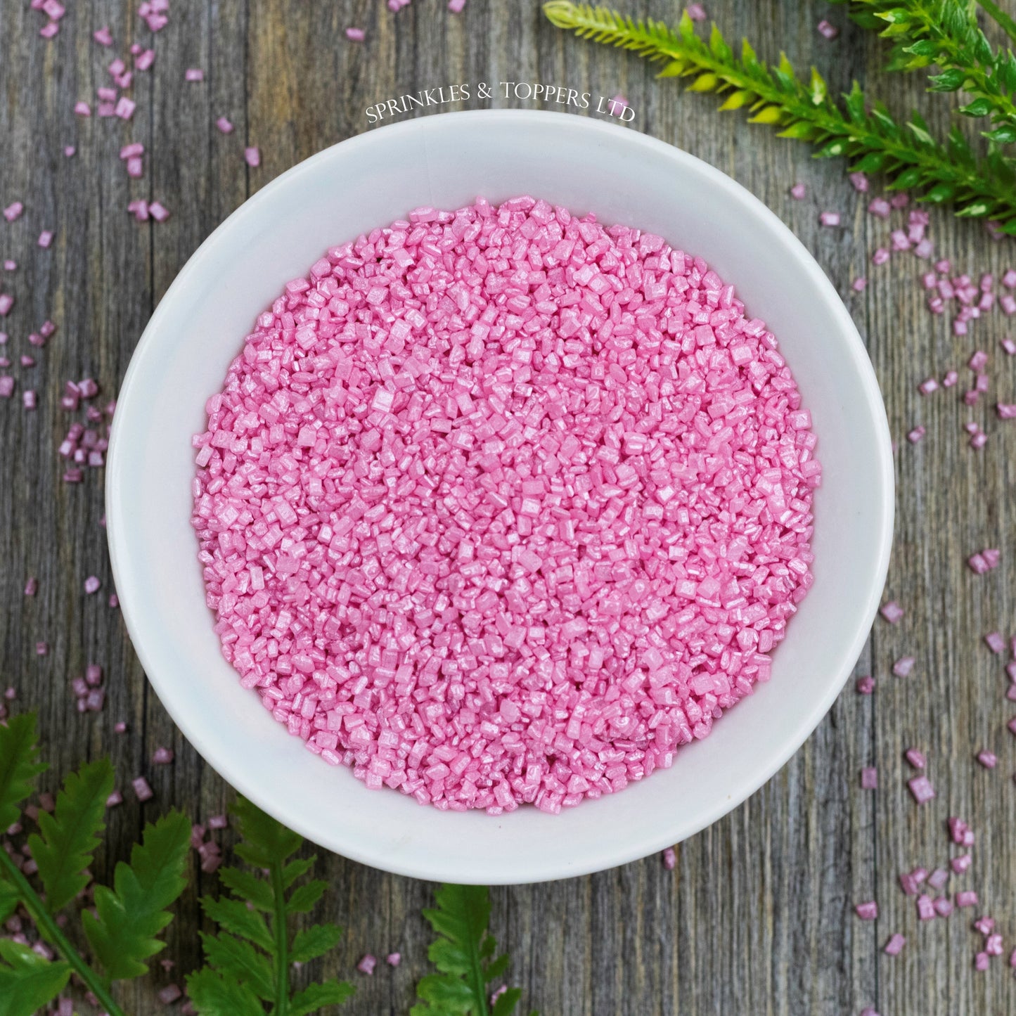 Pink Shimmer Sugar Crystals