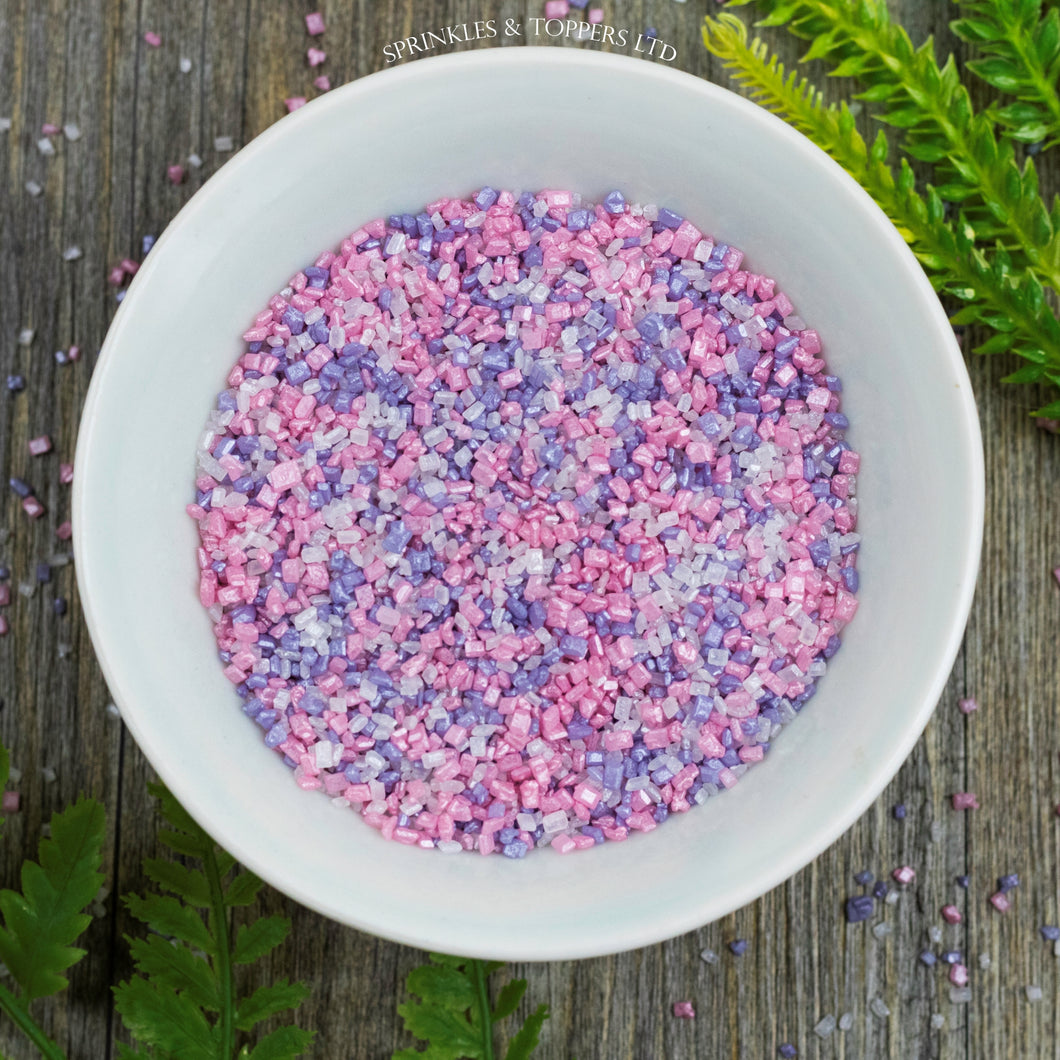 Pink, Purple & White Shimmer Sugar Crystals