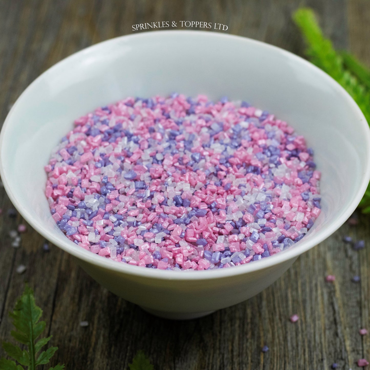 Pink, Purple & White Shimmer Sugar Crystals