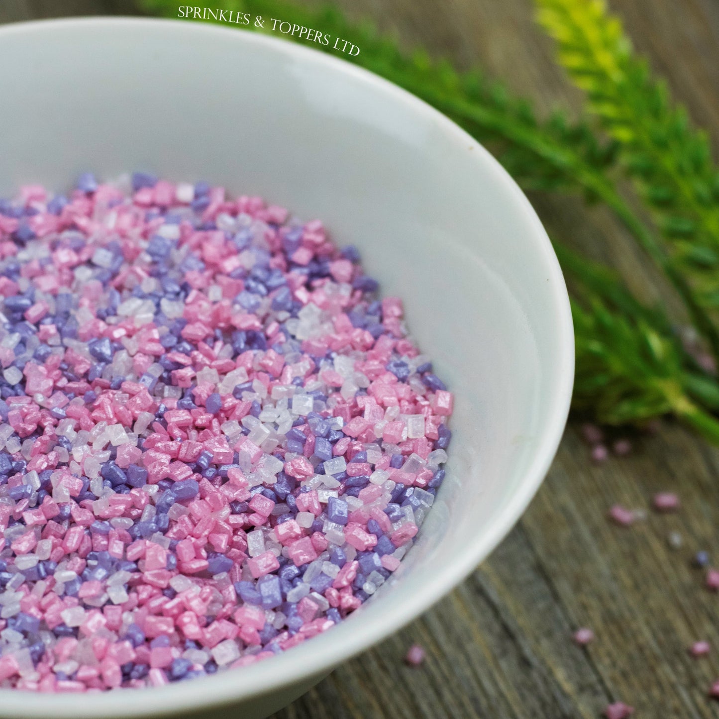 Pink, Purple & White Shimmer Sugar Crystals