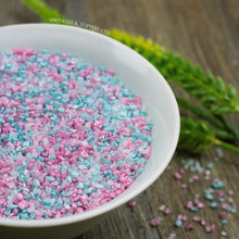 Load image into Gallery viewer, Pink, Turquoise &amp; White Shimmer Sugar Crystals