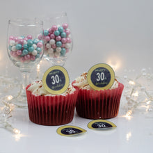 Load image into Gallery viewer, Choice of Wafer Paper or Icing discs  Pack contains 30 edible pre cut discs  Ready to be added to your cakes, bakes or shakes